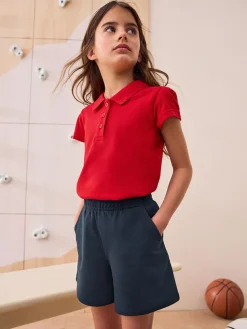 Outlet Next 100% Cotton Jersey School Shorts (3-16yrs) Navy Blue