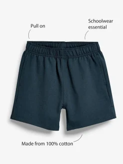Outlet Next 100% Cotton Jersey School Shorts (3-16yrs) Navy Blue