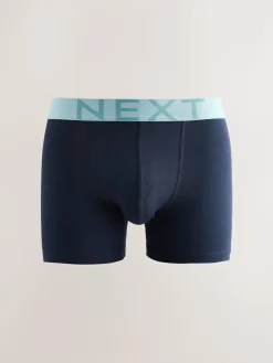 Next 5 Pack Cotton Rich Trunk Boxers Navy Blue