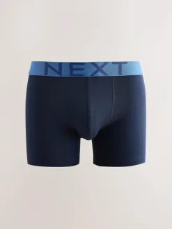 Next 5 Pack Cotton Rich Trunk Boxers Navy Blue