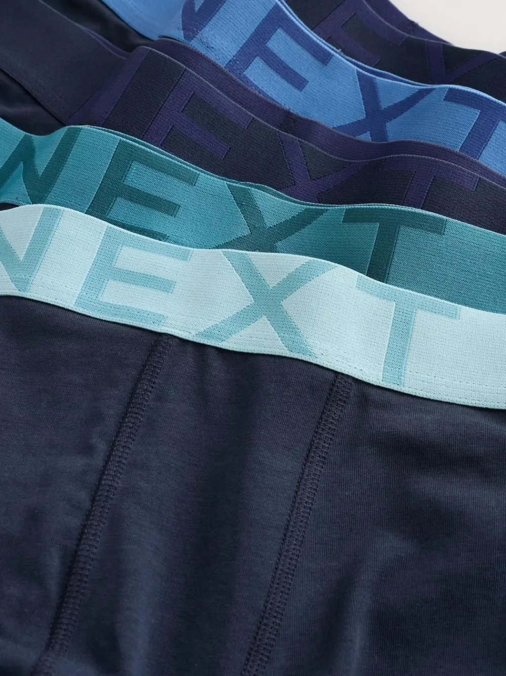 Next 5 Pack Cotton Rich Trunk Boxers Navy Blue