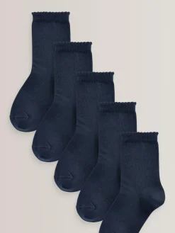 Next 5 Pack Cotton Rich School Ankle Socks^ Socks & Tights|Socks & Tights