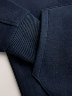 Discount Next 2 Pack Plain Zip Through Hoodie (3-16yrs) Navy Blue