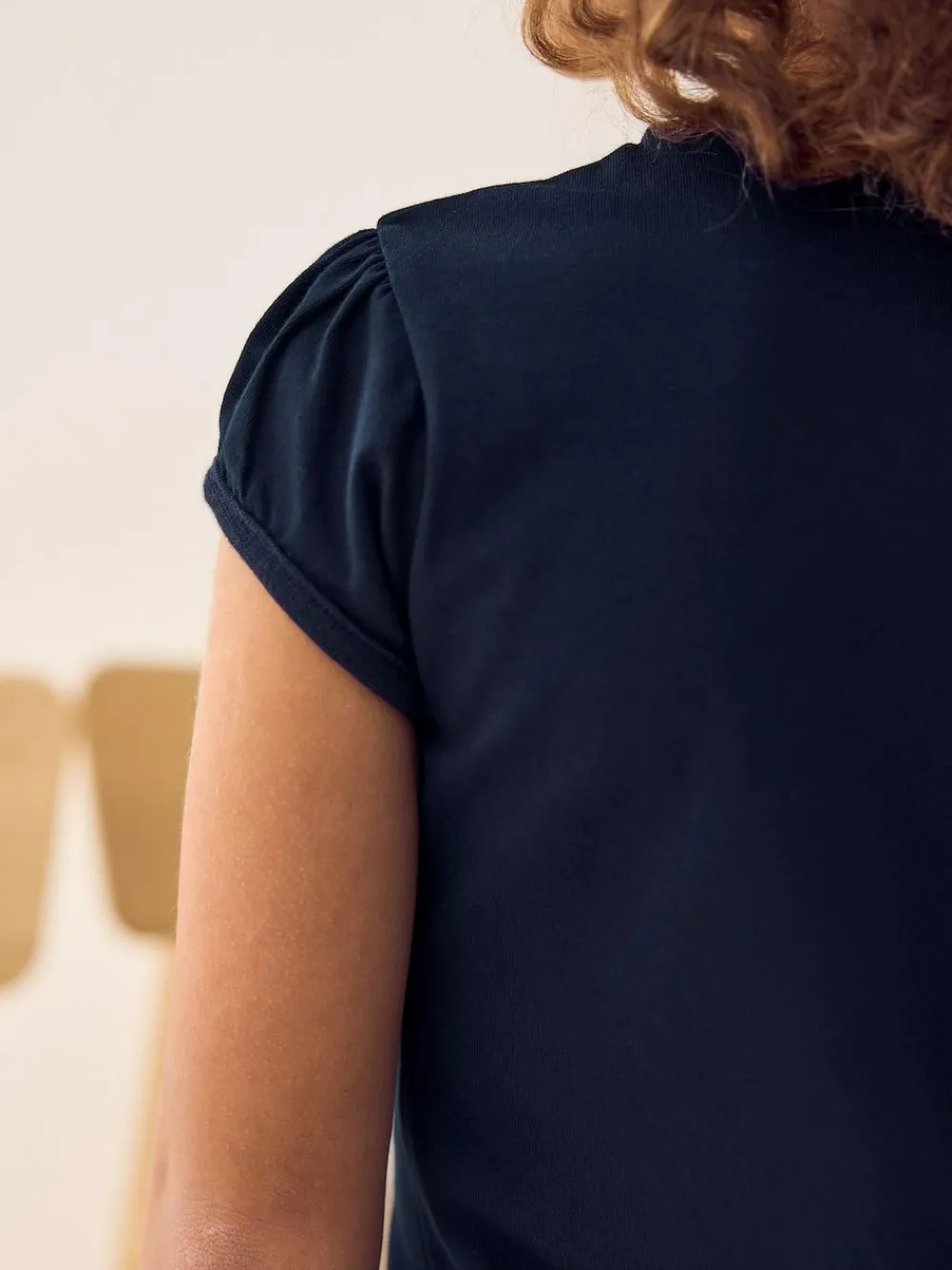 Next Navy Blue 2 Pack Puff Sleeve T-Shirts (3-16yrs)^ T-Shirts