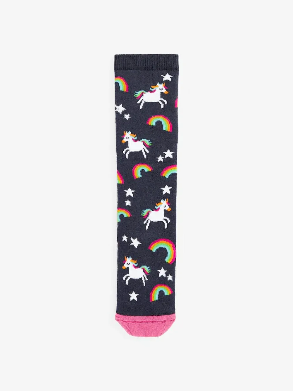 Next Navy Blue 2 Pack Thermal Cotton Rich Unicorn Welly Socks^ Socks & Tights|Socks & Tights
