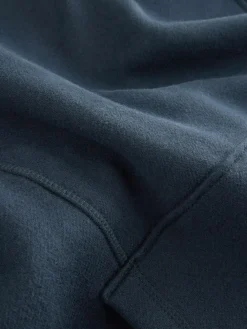 Outlet Next Navy Blue Active Longline Overhead Seam Detail Supersoft Hoodie with Pockets