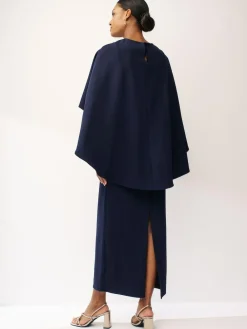 Sale Next Navy Blue Cape Maxi Dress