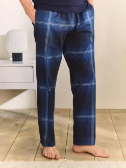 Discount Next Short Sleeve Jersey Pyjamas Set Navy Blue Check