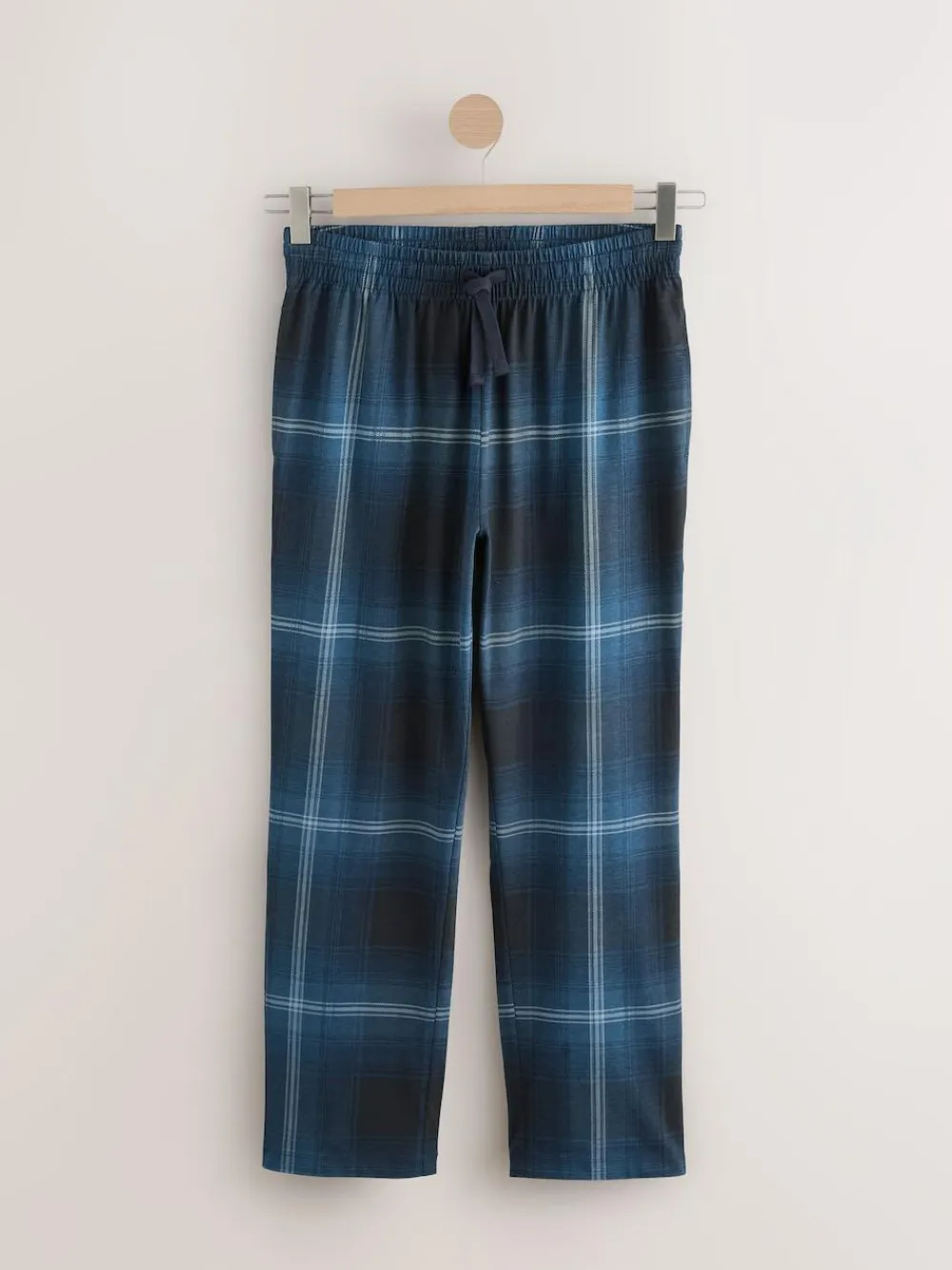 Discount Next Short Sleeve Jersey Pyjamas Set Navy Blue Check