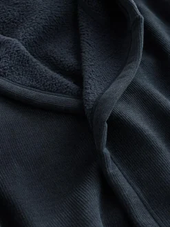 Outlet Next Corded Textured Dressing Gown Navy Blue