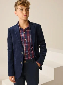 Outlet Next Blazer (3-16yrs) Navy Blue Corduroy
