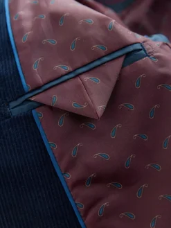 Outlet Next Blazer (3-16yrs) Navy Blue Corduroy