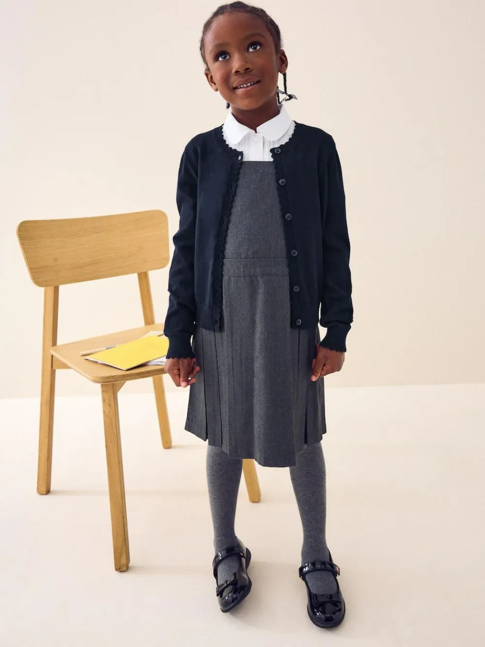 Next Cotton Rich Scalloped Edge School Cardigan (3-16yrs)^ Knitwear & Sweaters|Knitwear