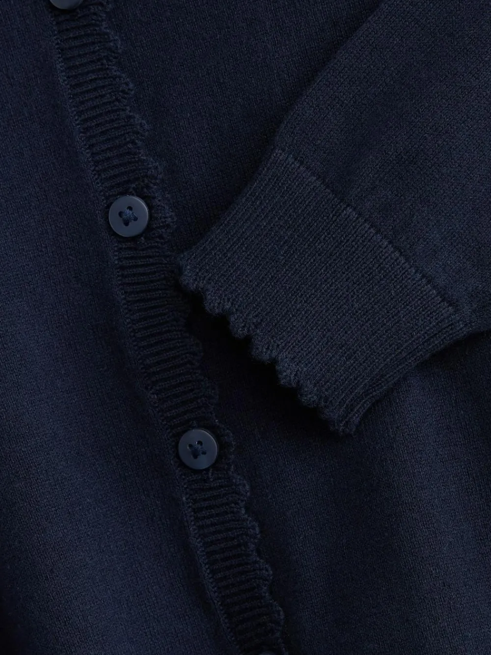 Next Cotton Rich Scalloped Edge School Cardigan (3-16yrs)^ Knitwear & Sweaters|Knitwear