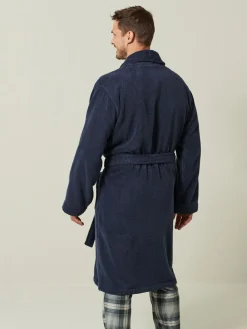 Next Navy Blue Cotton Towelling Dressing Gown^ Bathrobe