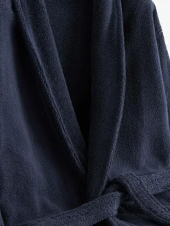 Next Navy Blue Cotton Towelling Dressing Gown^ Bathrobe