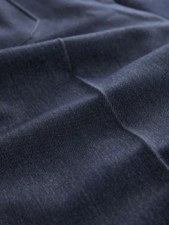 Hot Next Navy Blue Denim Look Slim Flare Trousers