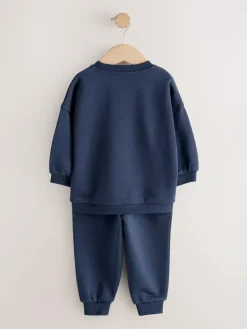 Next Single Printed Crew Neck Sweat Top & Joggers Set (3mths-7yrs)^BOY Sweatshirts & Hoodies|Sweatshirts & Hoodies