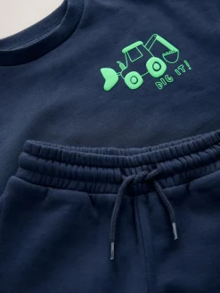 Next Single Printed Crew Neck Sweat Top & Joggers Set (3mths-7yrs)^BOY Sweatshirts & Hoodies|Sweatshirts & Hoodies