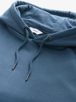 Next Dip Dye Cotton Rich Jersey Hoodie Navy Blue