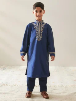 Next Navy Blue Eid Kurta (3mths-16yrs)^BOY Shirts|Occasionwear