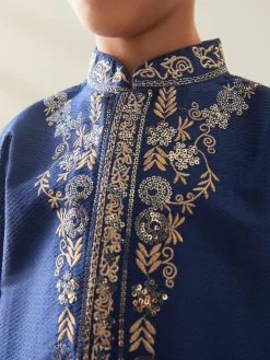 Next Navy Blue Eid Kurta (3mths-16yrs)^BOY Shirts|Occasionwear