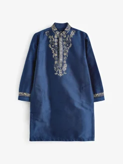 Next Navy Blue Eid Kurta (3mths-16yrs)^BOY Shirts|Occasionwear