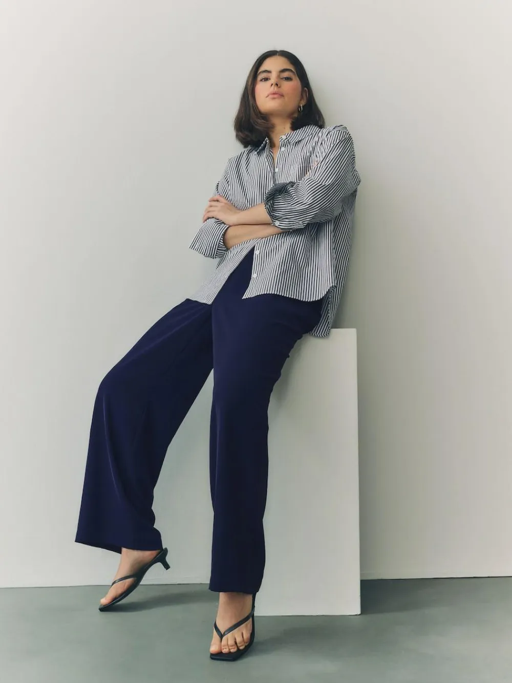 Next Elastic Back Wide Leg Trousers^Women Pants