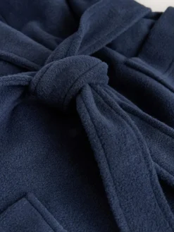 Next Navy Blue Fleece Dressing Gown^ Bathrobe