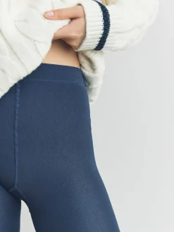 Outlet Next Fleece Lined Thermal Footless Tights 1 Pack Navy Blue