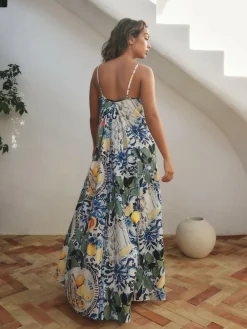Next Fruit Print Volume Maxi Dress^Women Maxi Dresses|Dresses