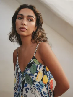 Next Fruit Print Volume Maxi Dress^Women Maxi Dresses|Dresses