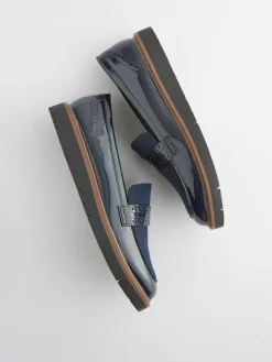 New Next Forever Comfort® Brogue Loafers Navy Blue