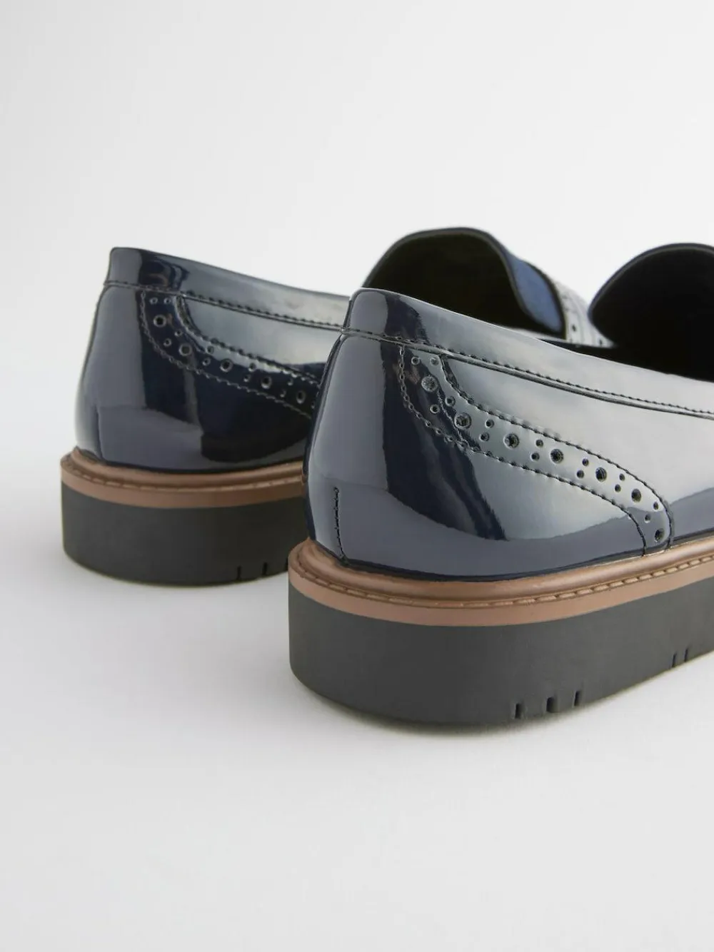 New Next Forever Comfort® Brogue Loafers Navy Blue