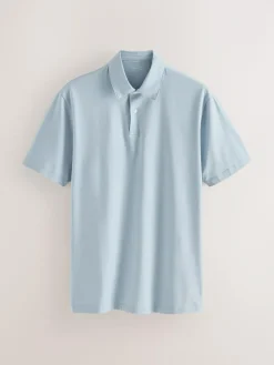 Next Navy Blue Geo Regular Fit Short Sleeve Jersey Polo Shirts 3 Pack^ Tops & T-Shirts