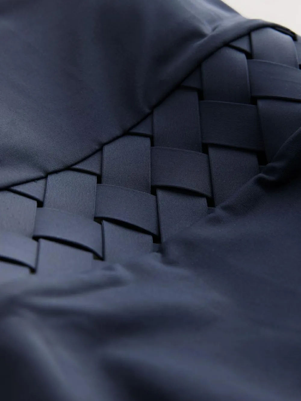 Discount Next Navy Blue High Neck Lattice Tummy Control Swimsuit