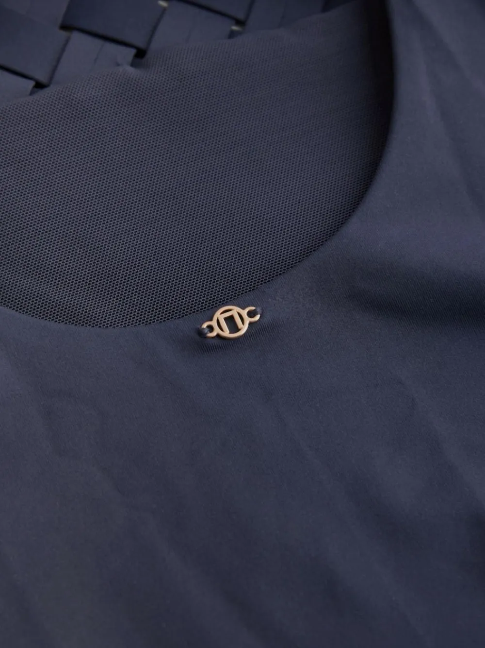 Discount Next Navy Blue High Neck Lattice Tummy Control Swimsuit