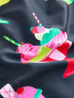 Clearance Next Navy Blue Ice Cream Long Sleeve Sunsafe Swimsuit (3mths-16yrs)