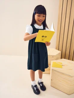 Sale Next Jersey Stretch Pinafore School Dress (3-14yrs) Navy Blue