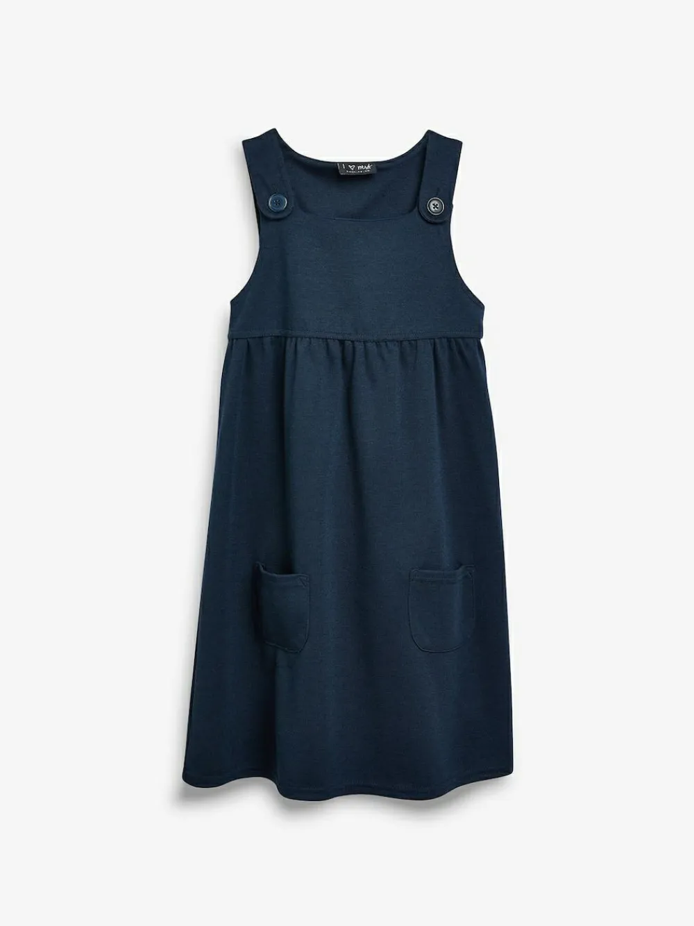 Sale Next Jersey Stretch Pinafore School Dress (3-14yrs) Navy Blue