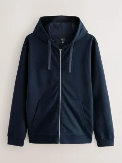 Hot Next Navy Blue Lightweight Zip Up Hoodie