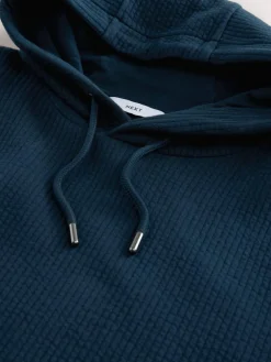 Sale Next Linear Texture Hoodie Navy Blue