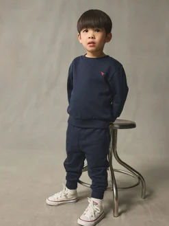 Outlet Next Navy Blue Logo Sweatshirt And Joggers Set (3mths-7yrs)