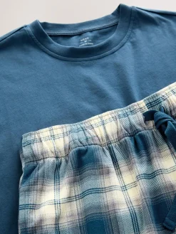 Hot Next Motionflex Cosy Shorts Pyjamas Set Navy Blue