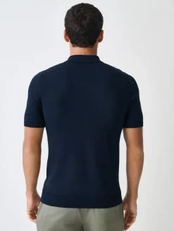 Next Muscle Fit Cotton Rich Short Sleeve Knit Polo Shirt^ Tops & T-Shirts|Knitwear