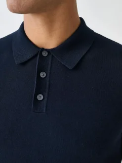 Next Muscle Fit Cotton Rich Short Sleeve Knit Polo Shirt^ Tops & T-Shirts|Knitwear