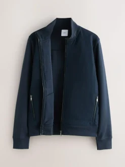 Best Next Non-Hooded Hybrid Full Zip Jacket Navy Blue