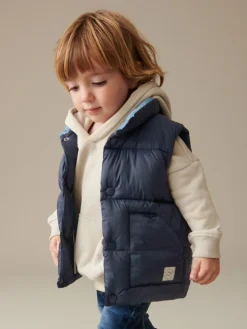 Next Navy Blue Padded Gilet (3mths-10yrs)