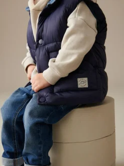 Next Navy Blue Padded Gilet (3mths-10yrs)