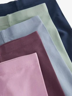 Discount Next Navy Blue/ Pink/ Sage Green/ Denim Blue Leggings 5 Pack (3-16yrs)